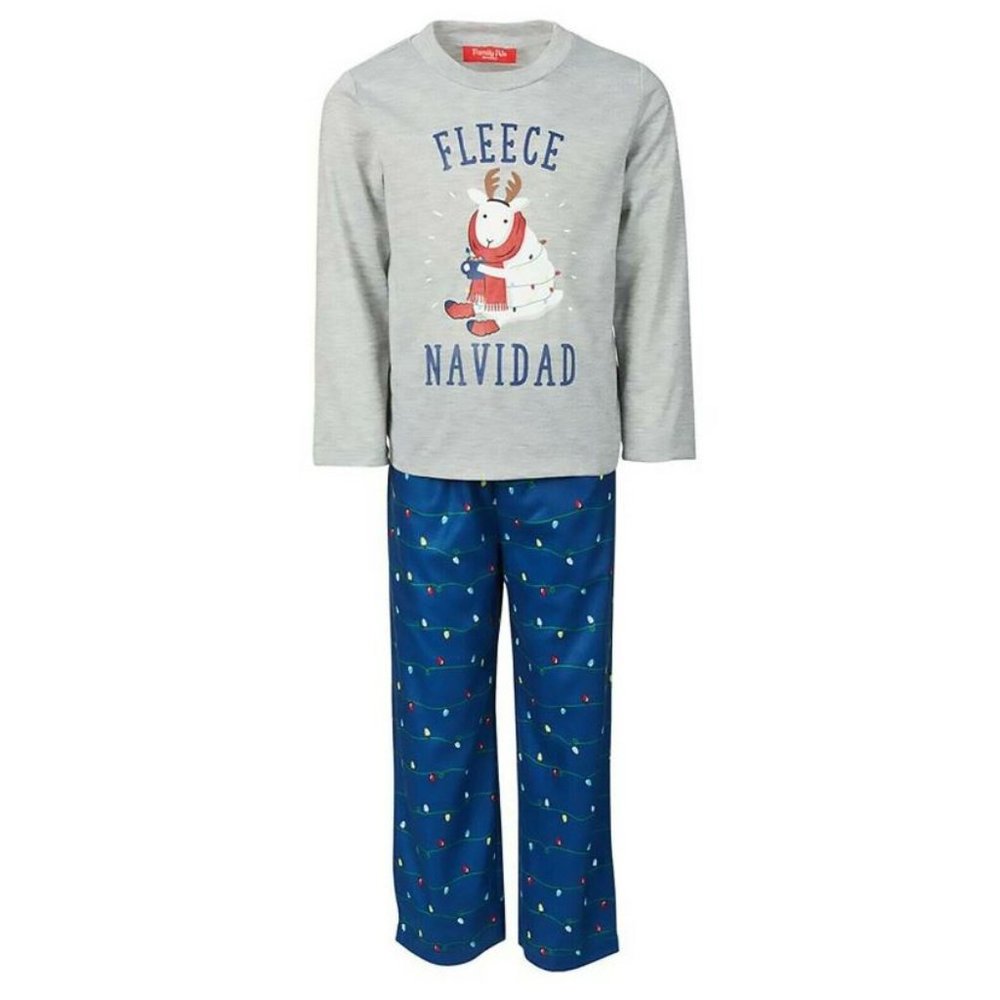 Family PJ's Matching Kids Navidad Pajama Set, HOLIDAY LIGHT, Size 4-5